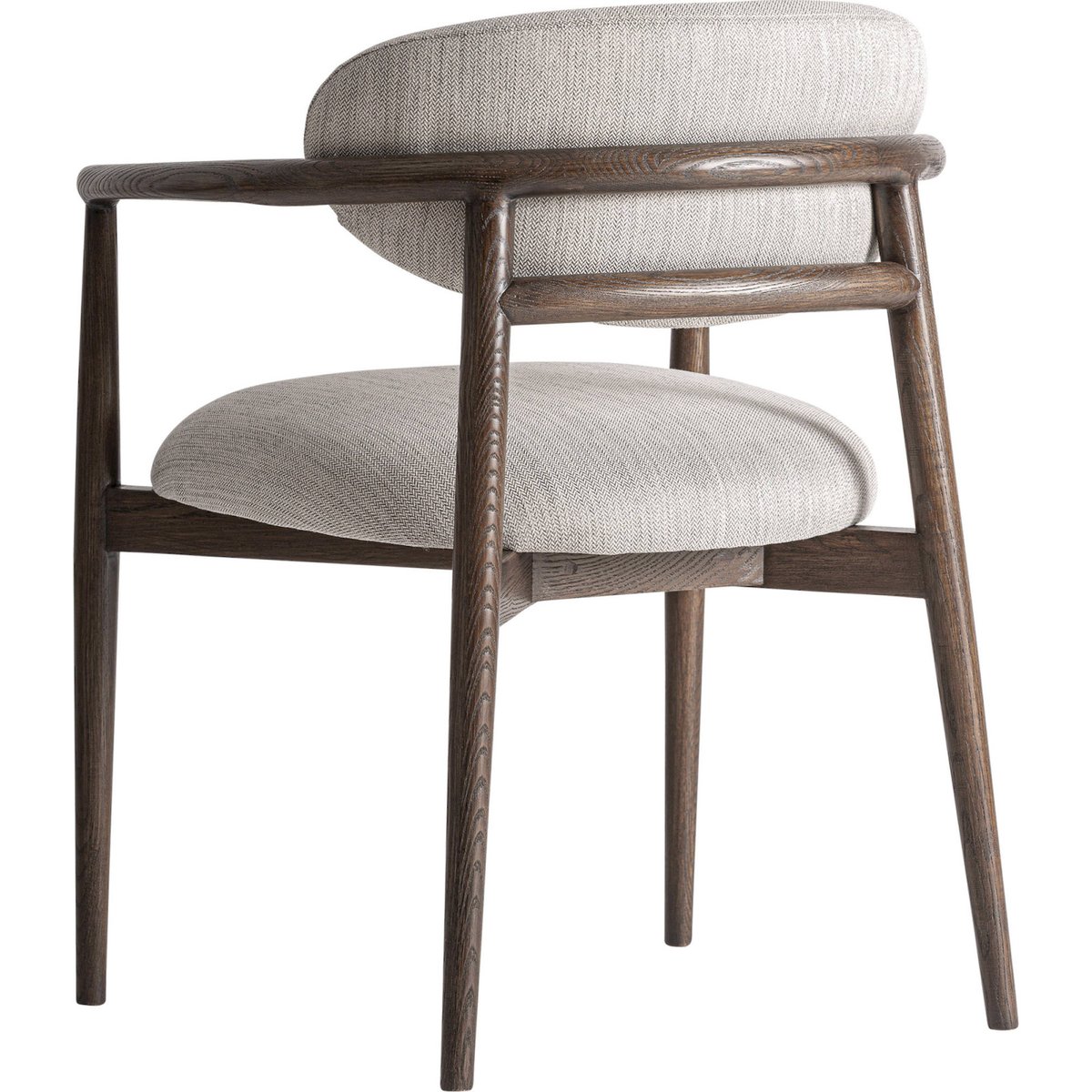 Chaise contemporaine en frêne brun et blanc cassé, RECOLLECTION
