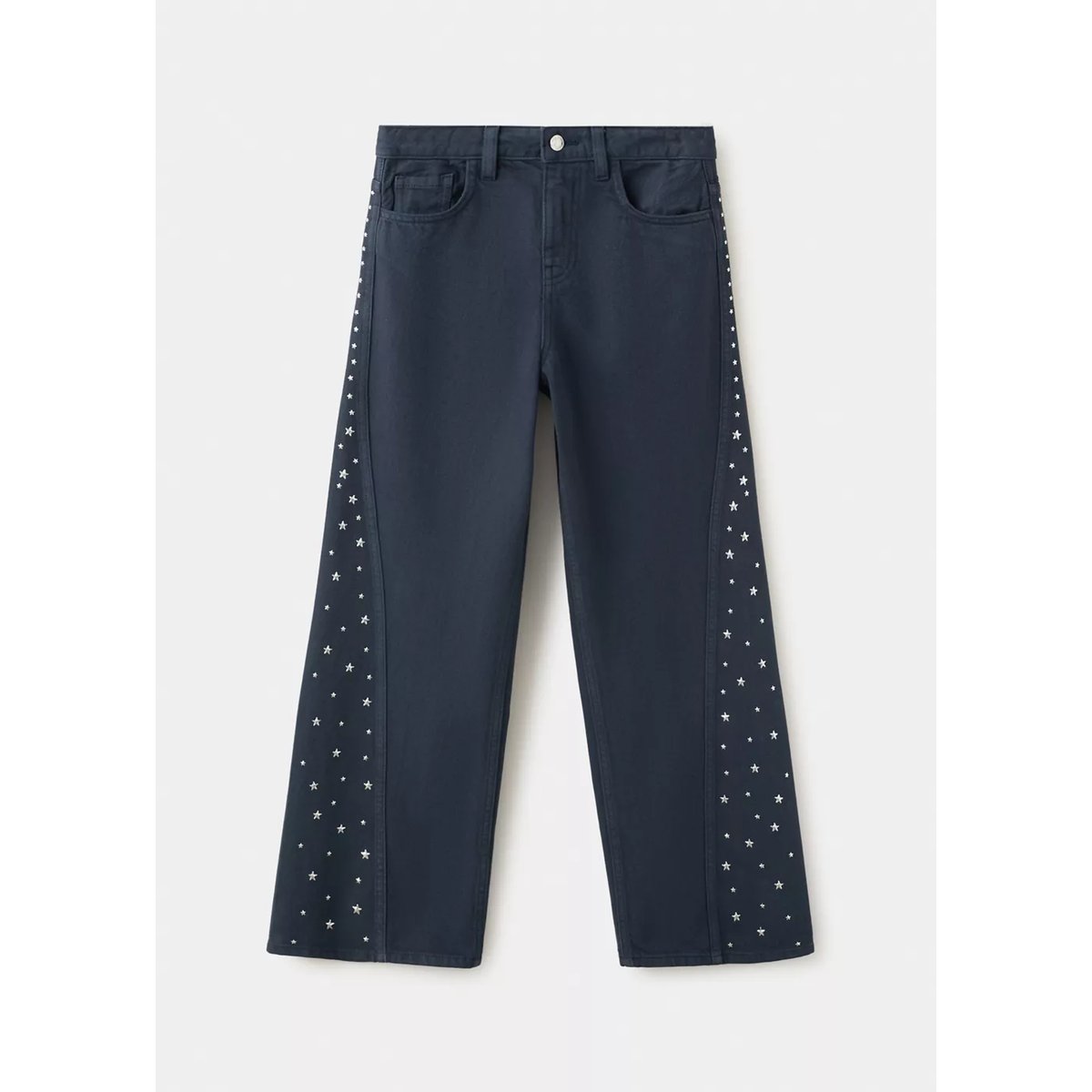 Jean style jupe-culotte strass bleu marine, MANGO KIDS