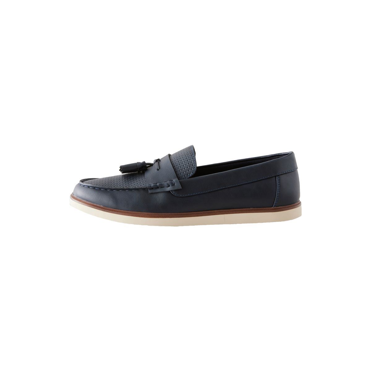 Mocassins à glands gaufrés bleu marine, NEXT