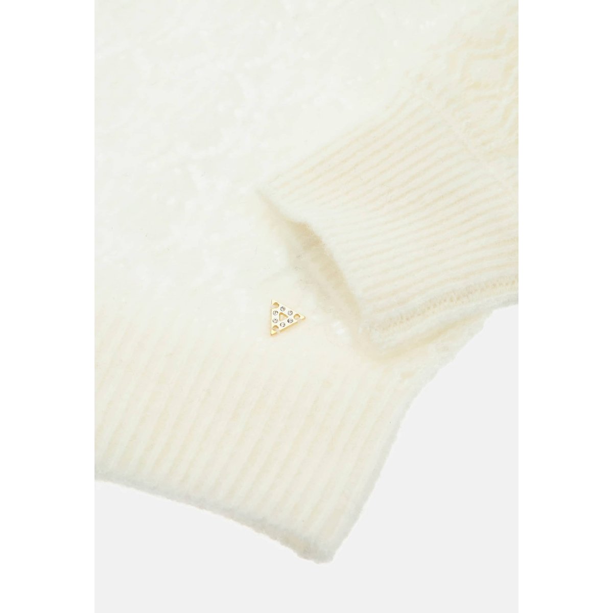 Pull Ajouré Laine Mélangée blanc, GUESS