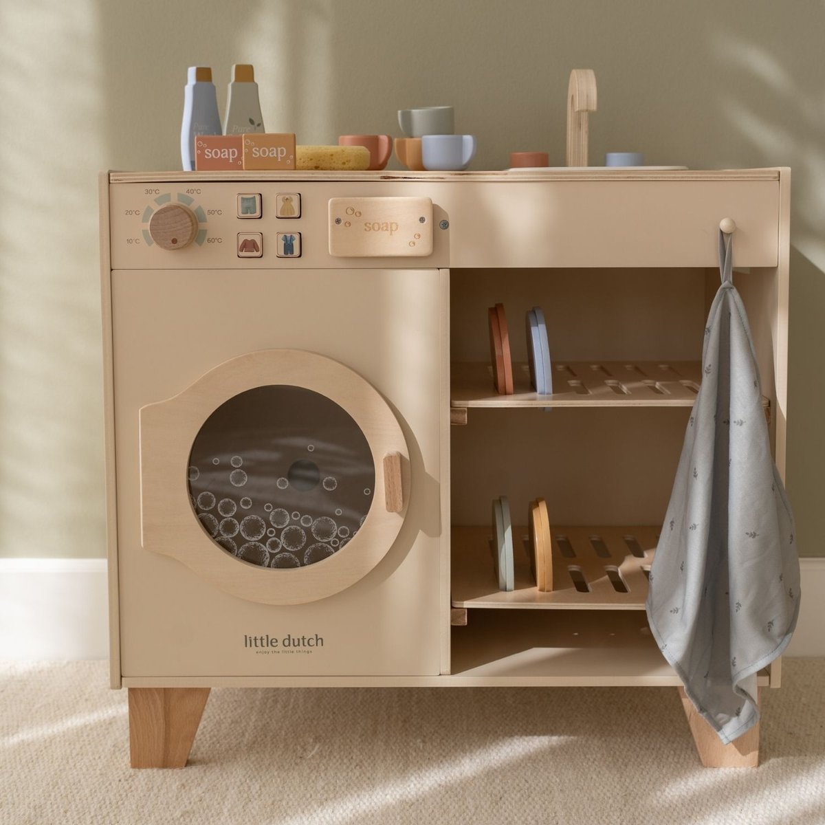 Machine à laver beige, LITTLE DUTCH