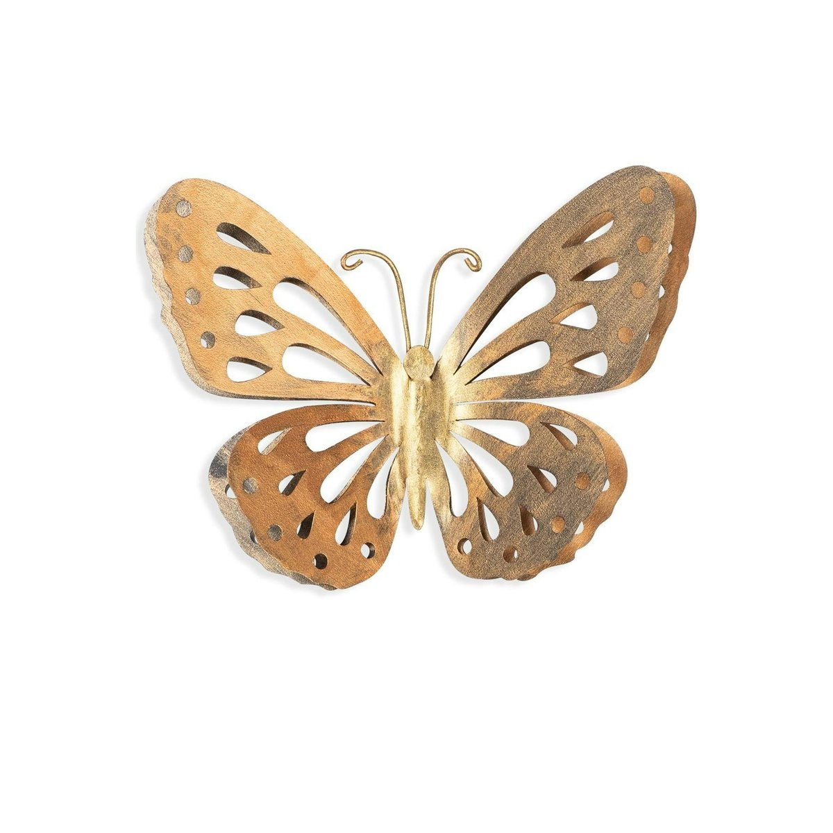 Décoration murale en métal – papillon doré doré, PIER IMPORT
