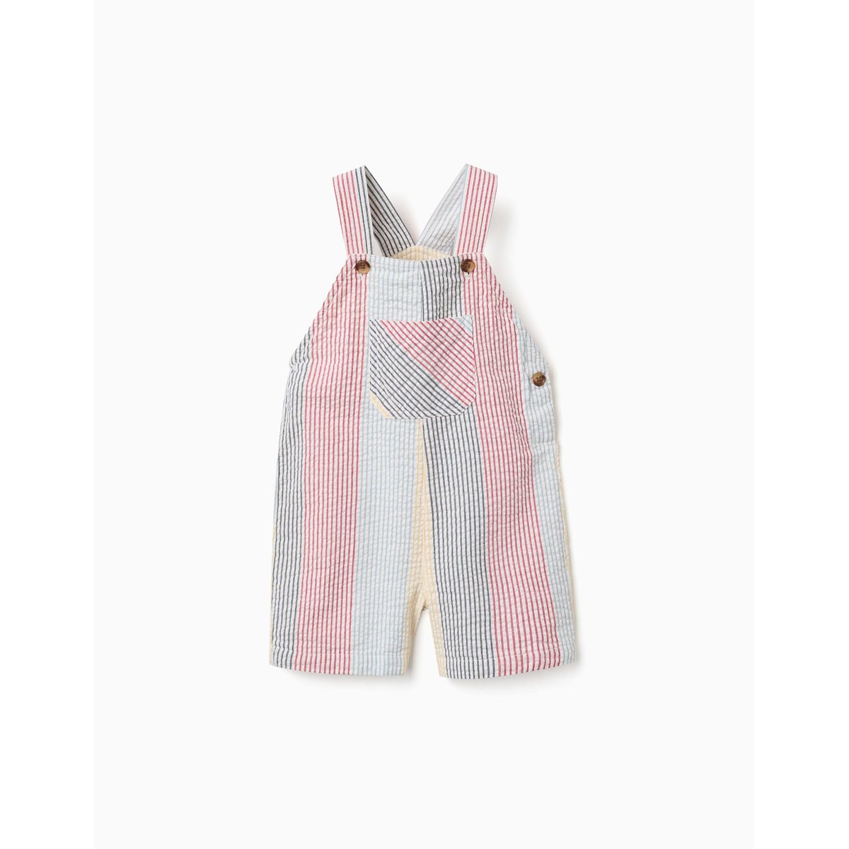 Salopette en coton à rayures You&Me rouge, ZIPPY