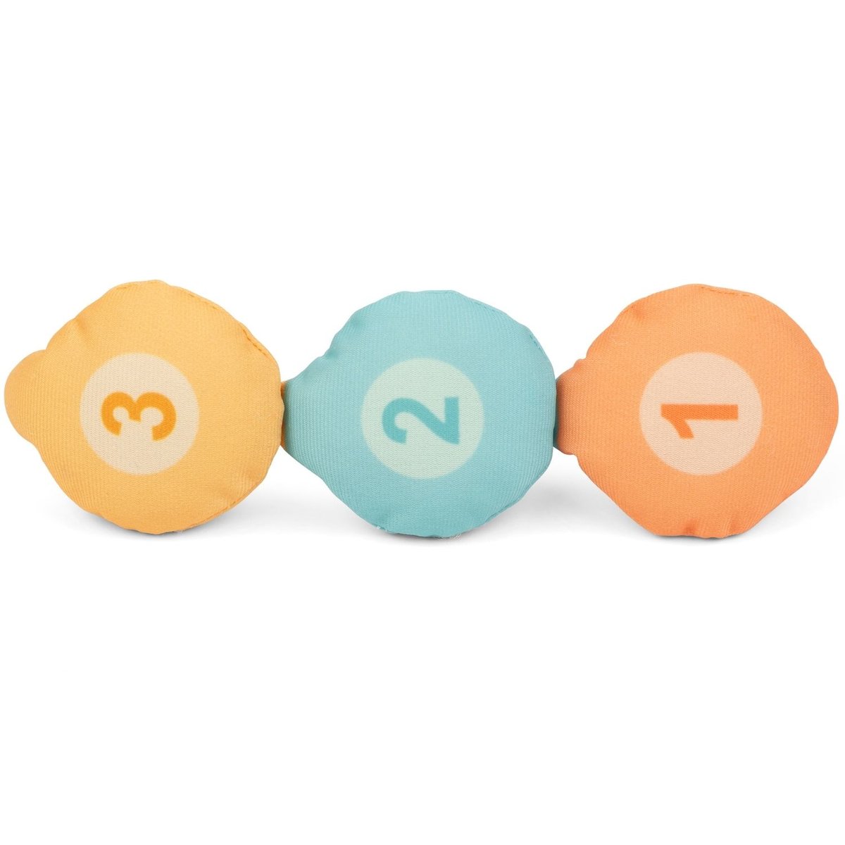 Jeu de bain Maman canards et ses canetons orange, jaune, bleu, LILLIPUTIENS
