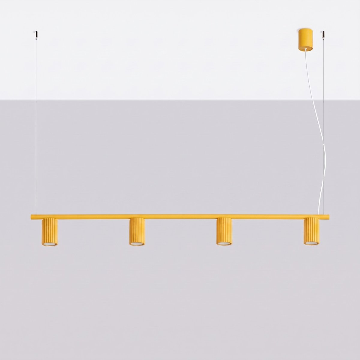 Lustre Aluminium Jaune GU10 4 Karbon jaune, EDEN