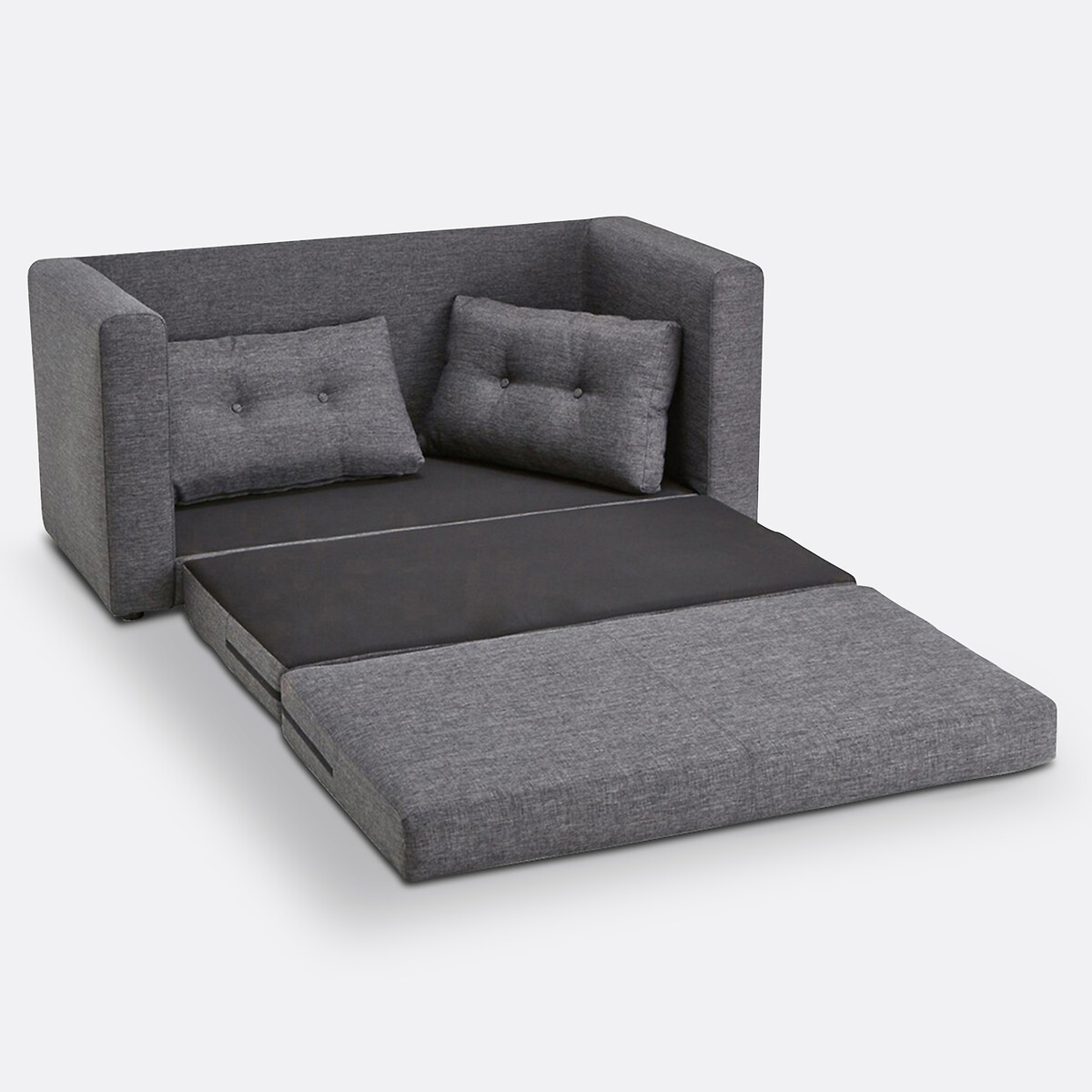 Omvormbare zetel, getextureerde stof, 2-zit, Udel antraciet grijs, SO'HOME