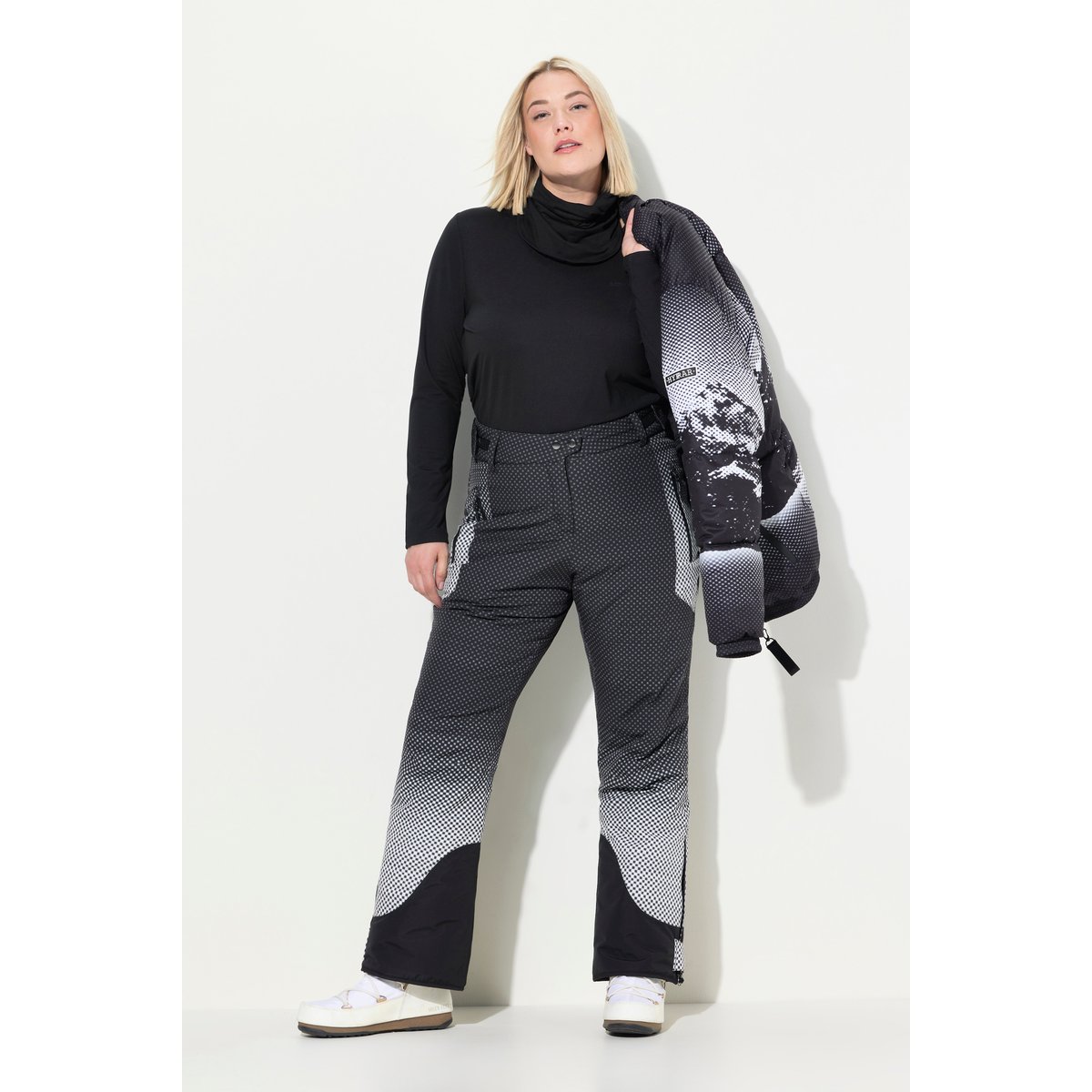 Pantalon de ski imperméable, pois noir, ULLA POPKEN