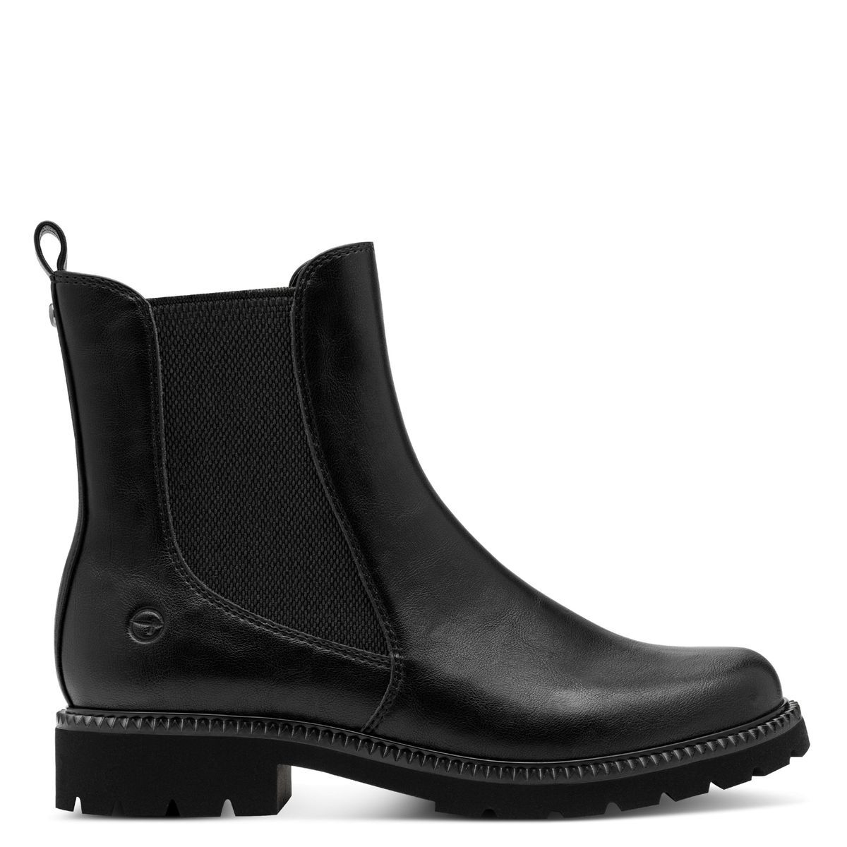 Bottine Chelsea talon bloc noir, TAMARIS