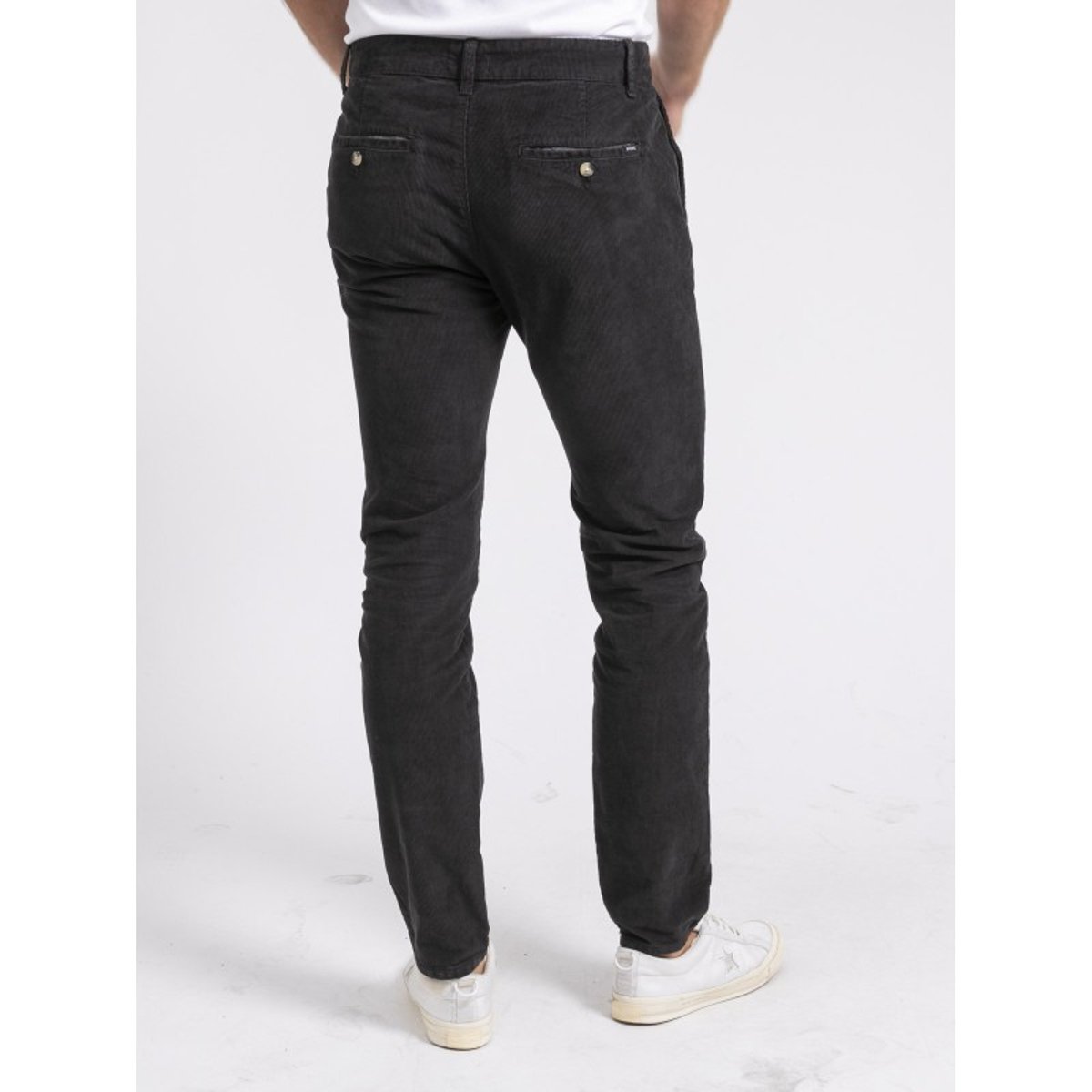 Pantalon Chino Pur Coton Velours Côtelé Varennes noir, RITCHIE