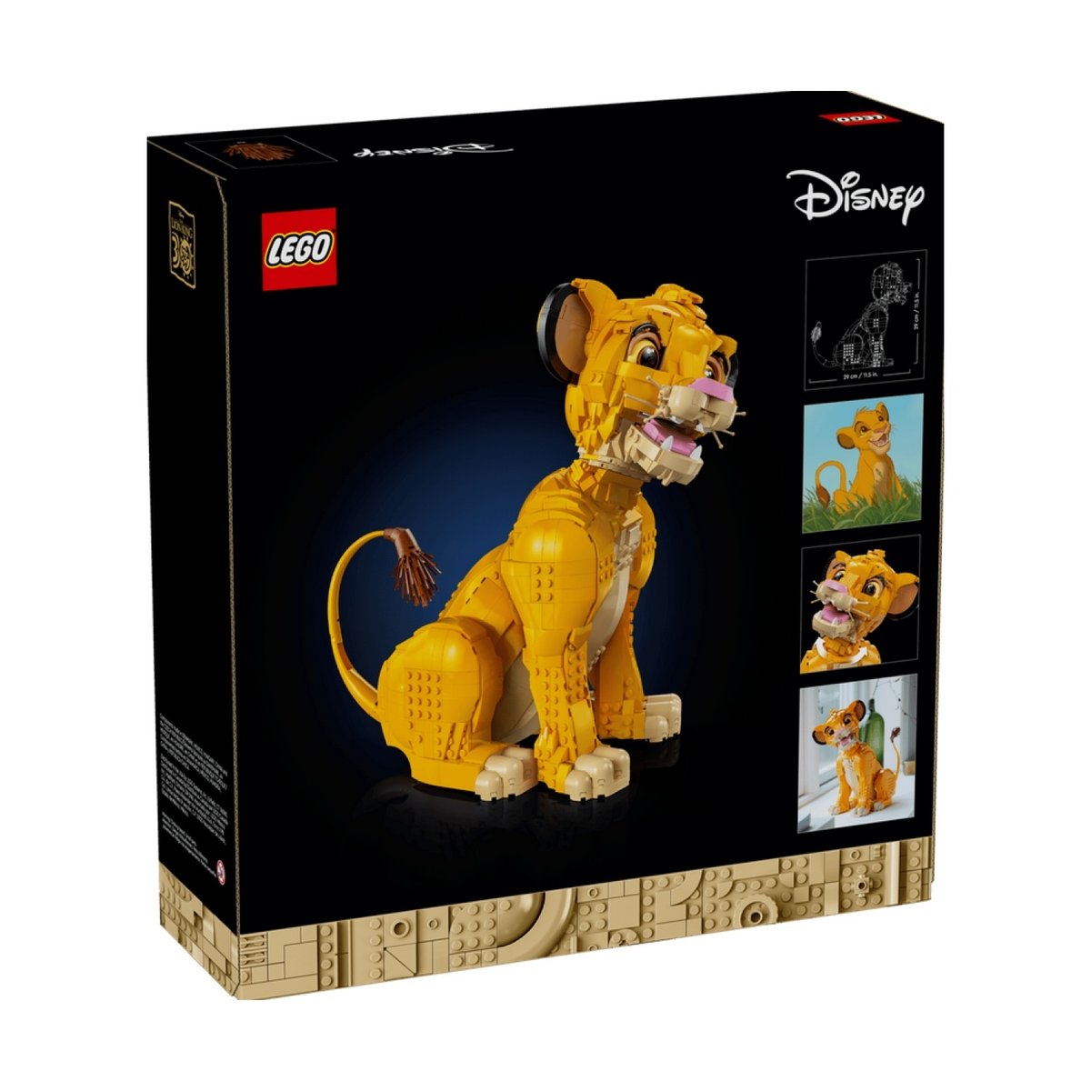 LEGO Disney - Figurine Simba, le jeune Roi lion - Kit de Construction 43247 jaune, LEGO