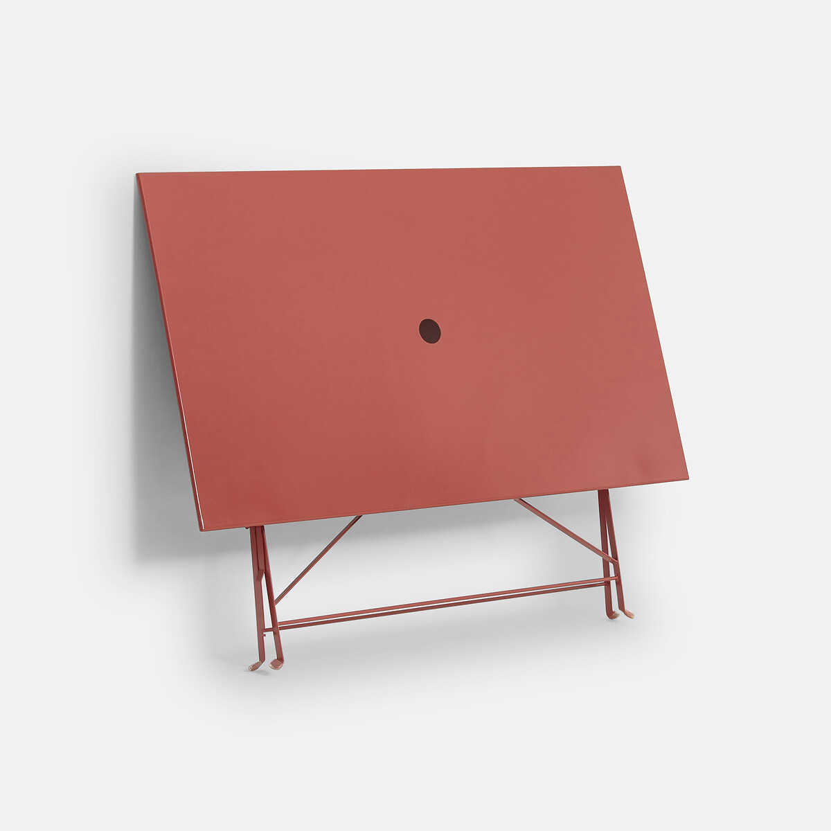 Ozevan Rectangular Folding Metal Table terracotta, LA REDOUTE INTERIEURS