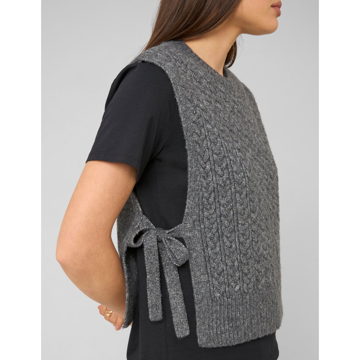 Pull sans manches gris, BZB