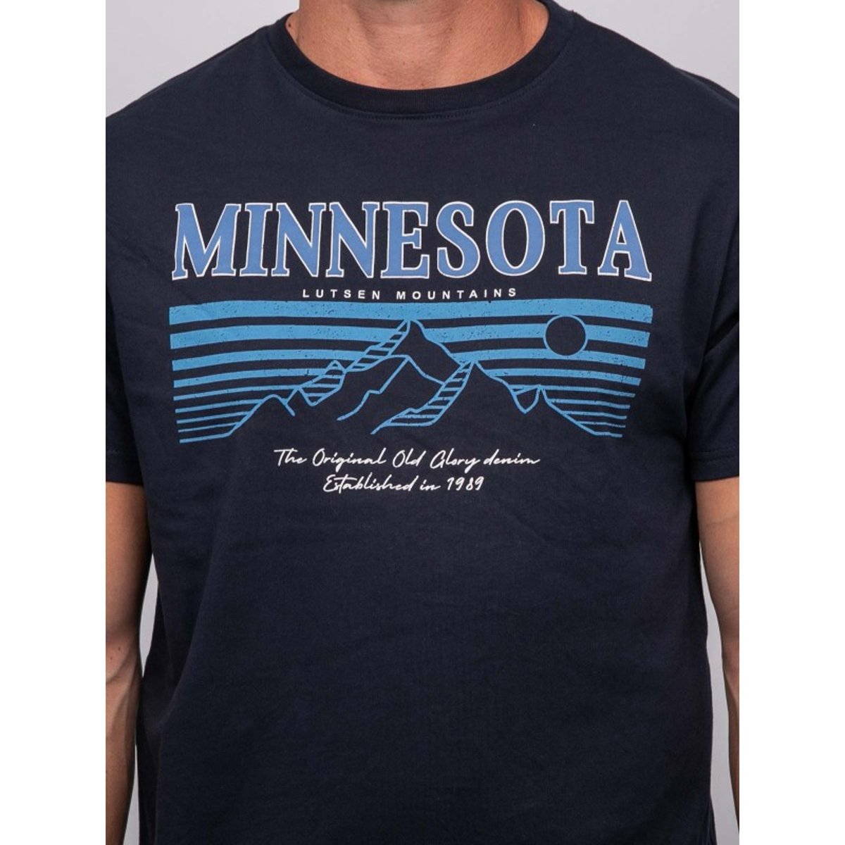 T-shirt Manches Courtes Coton Motif Montagne Jampago bleu marine, RITCHIE