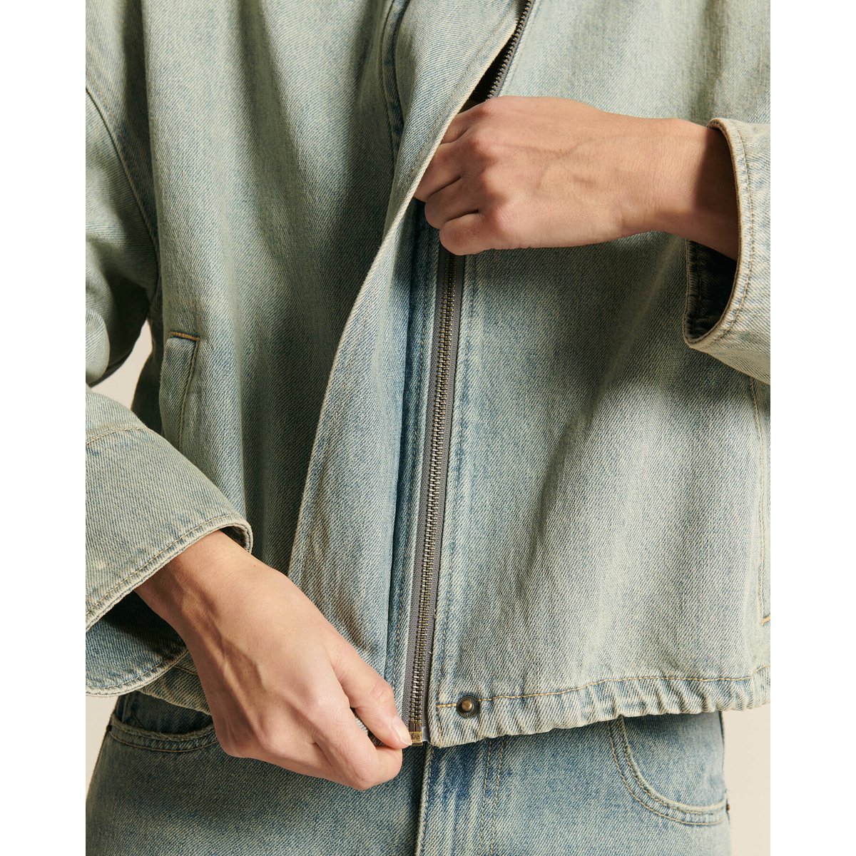 VESTE DENIM AUTHENTIQUE dirty blue, LABDIP