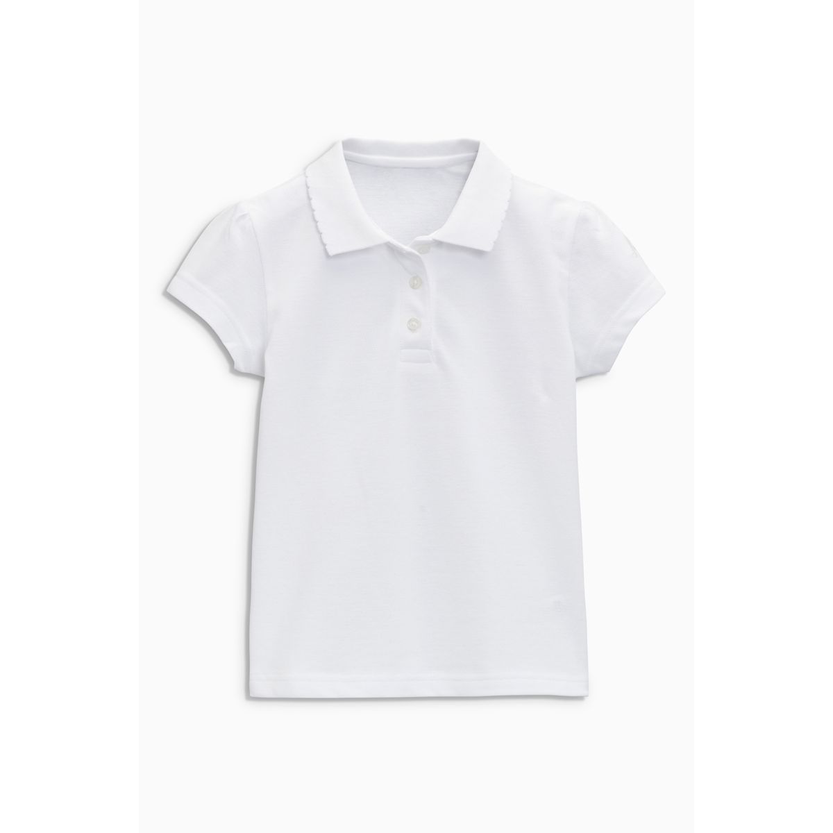 Polo coton fille, lot de 5 blanc, NEXT