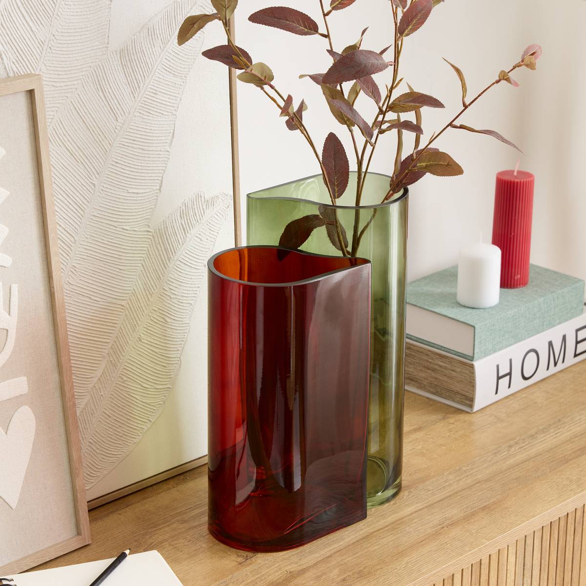 Vase en verre FIVA vert, ATMOSPHERA