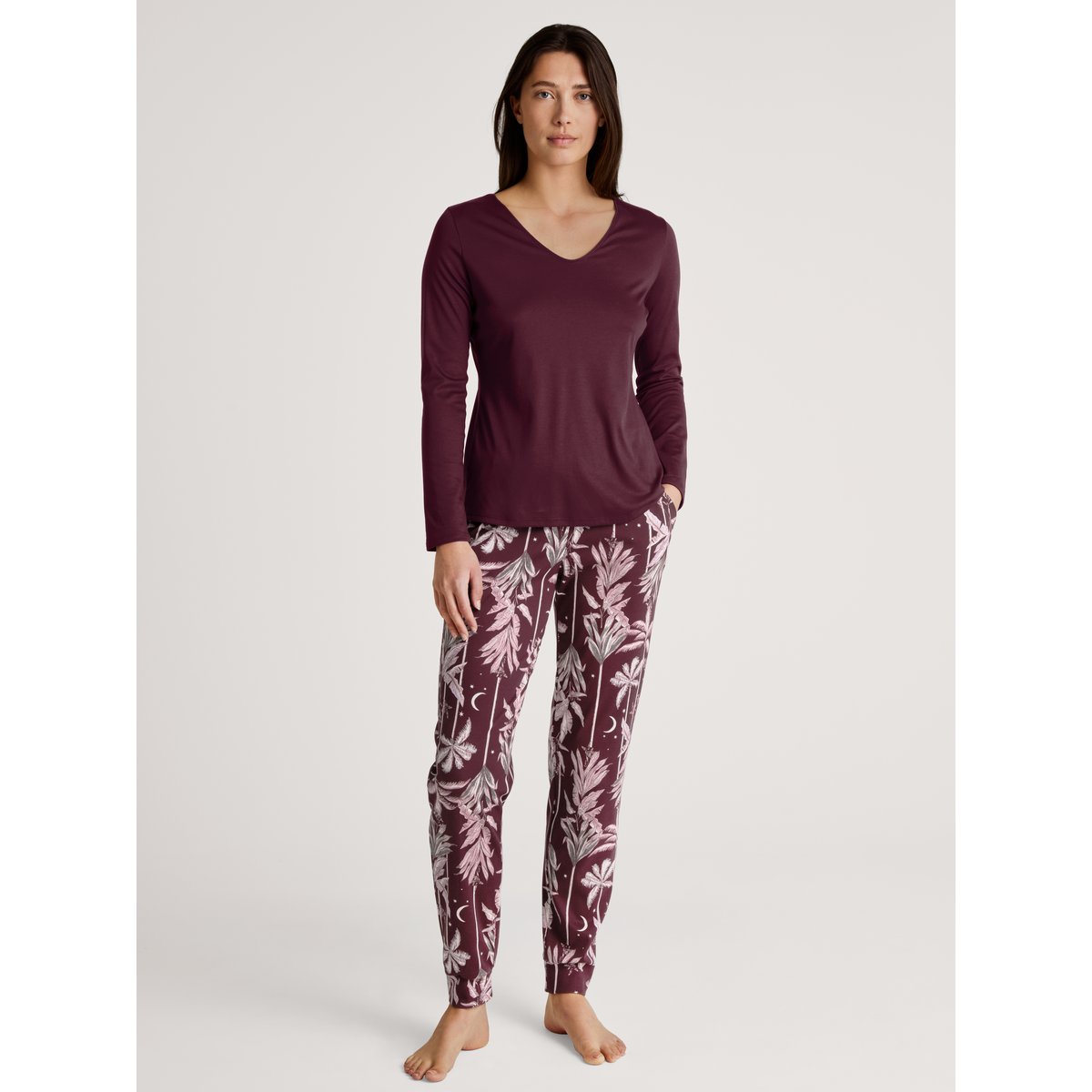 Pants avec poignets Coton FAVOURITES GROUND port royal red, CALIDA