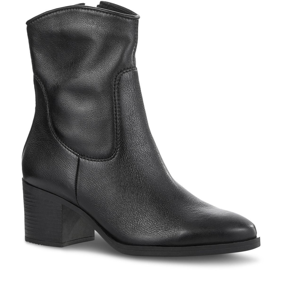 Bottine en cuir noir, MARCO TOZZI