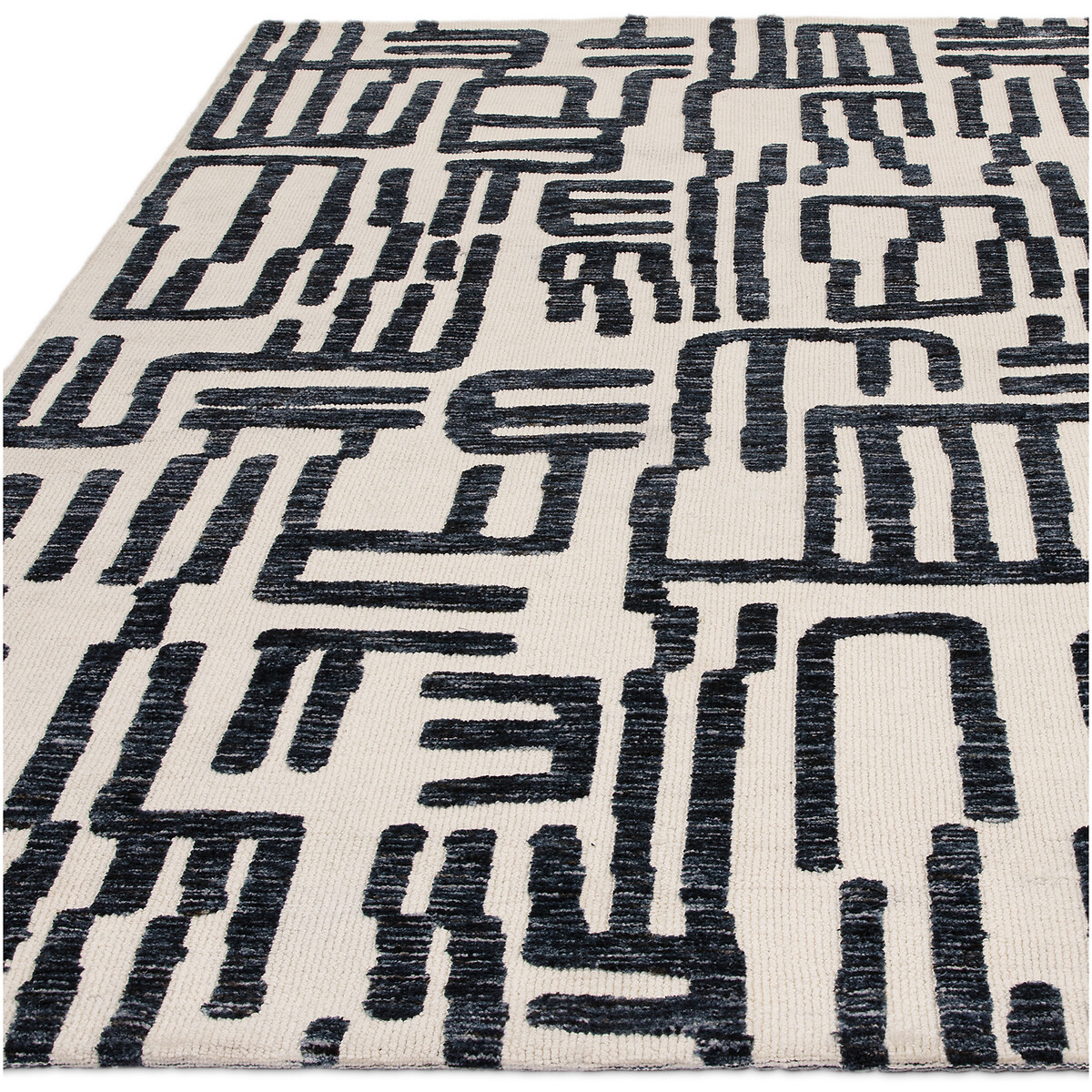 Abstract Script Rug blue, ÉDITÉ