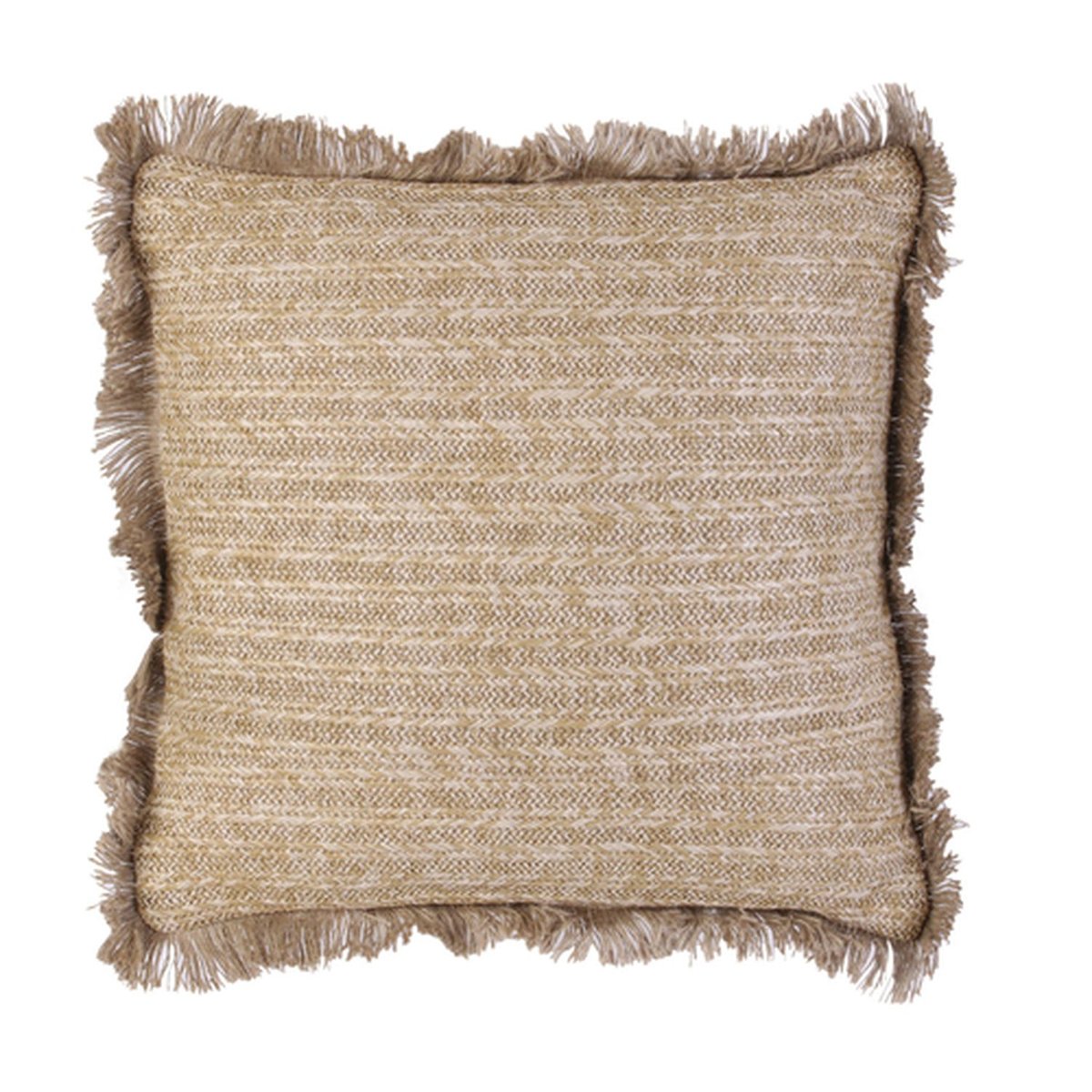 Coussin à franges en jute RAPHIA beige, THE HOME DECO FACTORY
