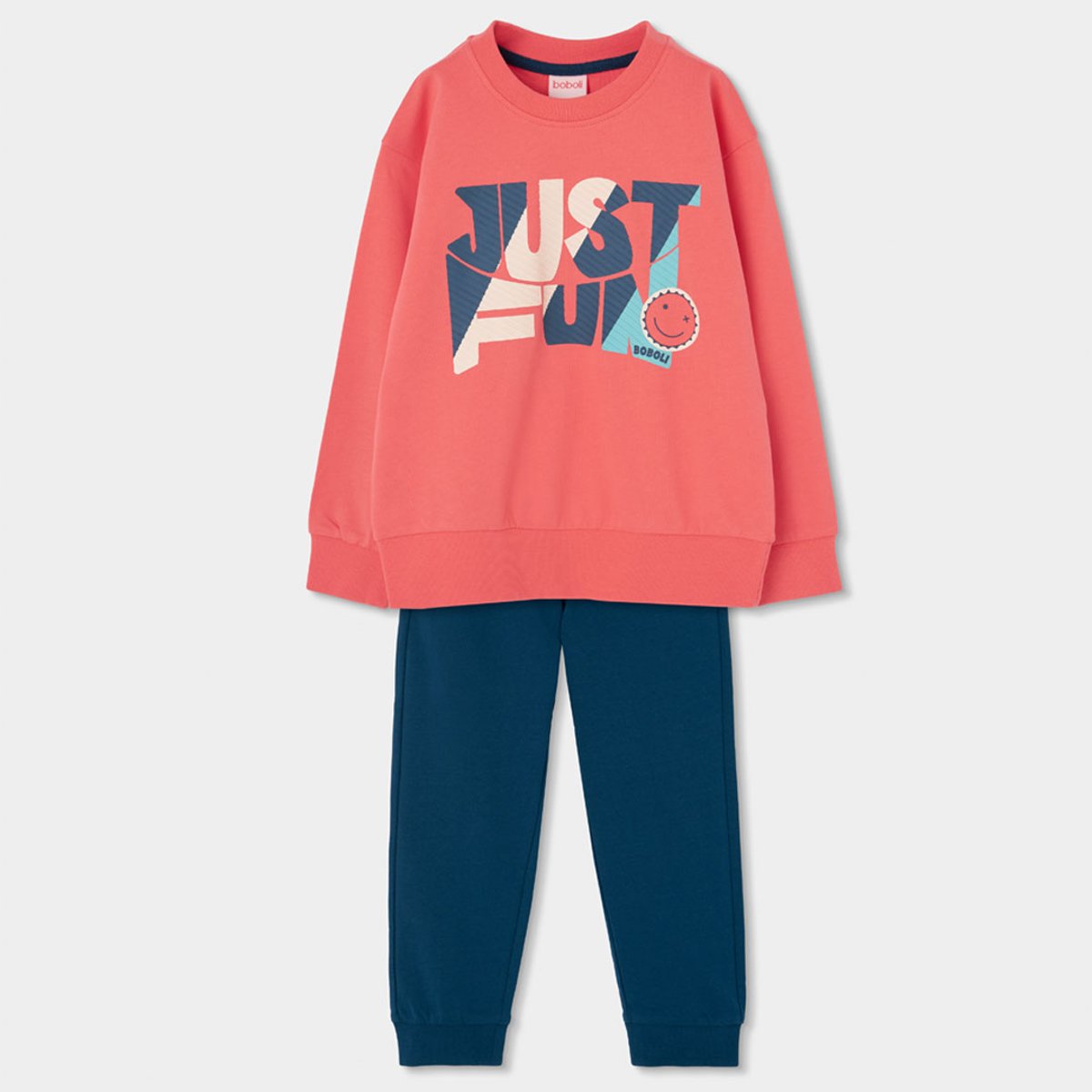 Ensemble garçon coton orange, BOBOLI