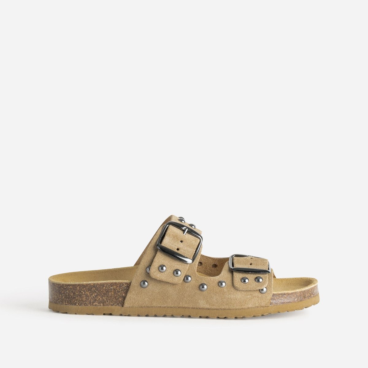 Mule en cuir ATHIA beige, TEXTO