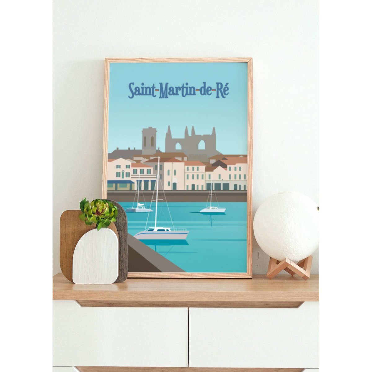 Affiche ville Saint-Martin-de-Ré blanc, L'AFFICHERIE