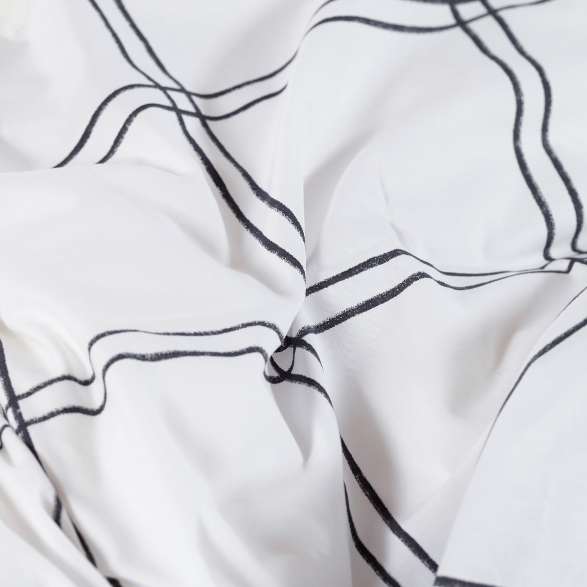 Housse de couette réversible percale de coton GRIZZLI imprimé, CARRE BLANC