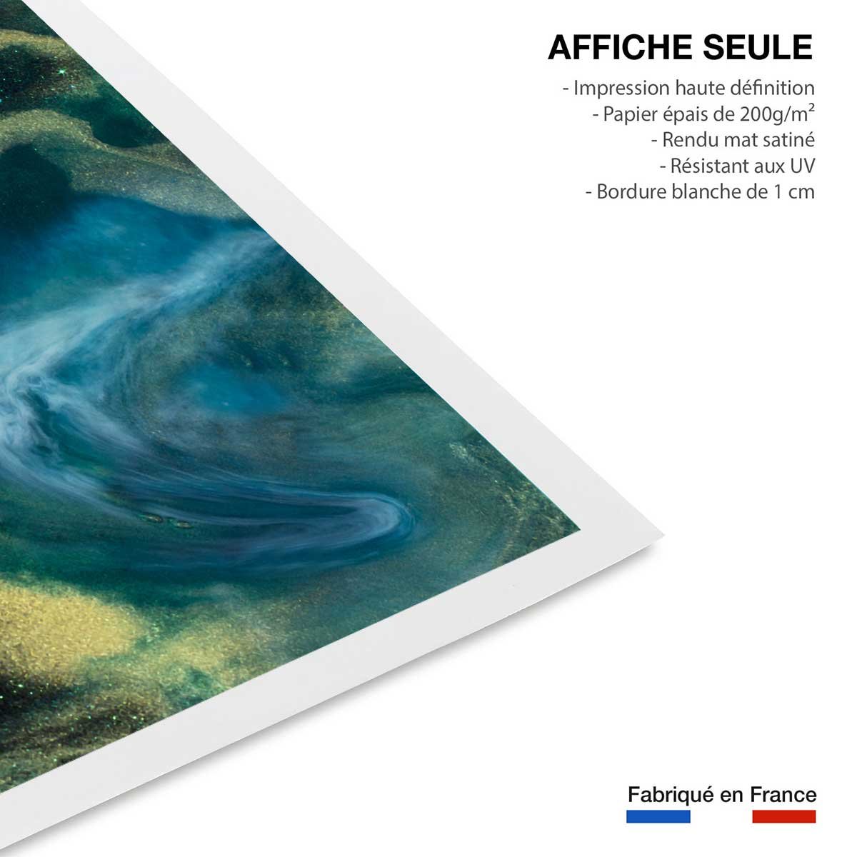 Poster bleu constellation affiche seule, HEXOA