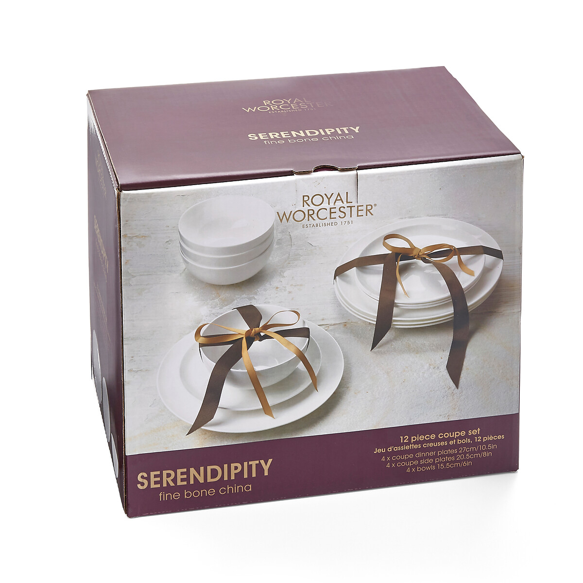 12-Piece Serendipity Dinner Set white, ROYAL WORCESTER