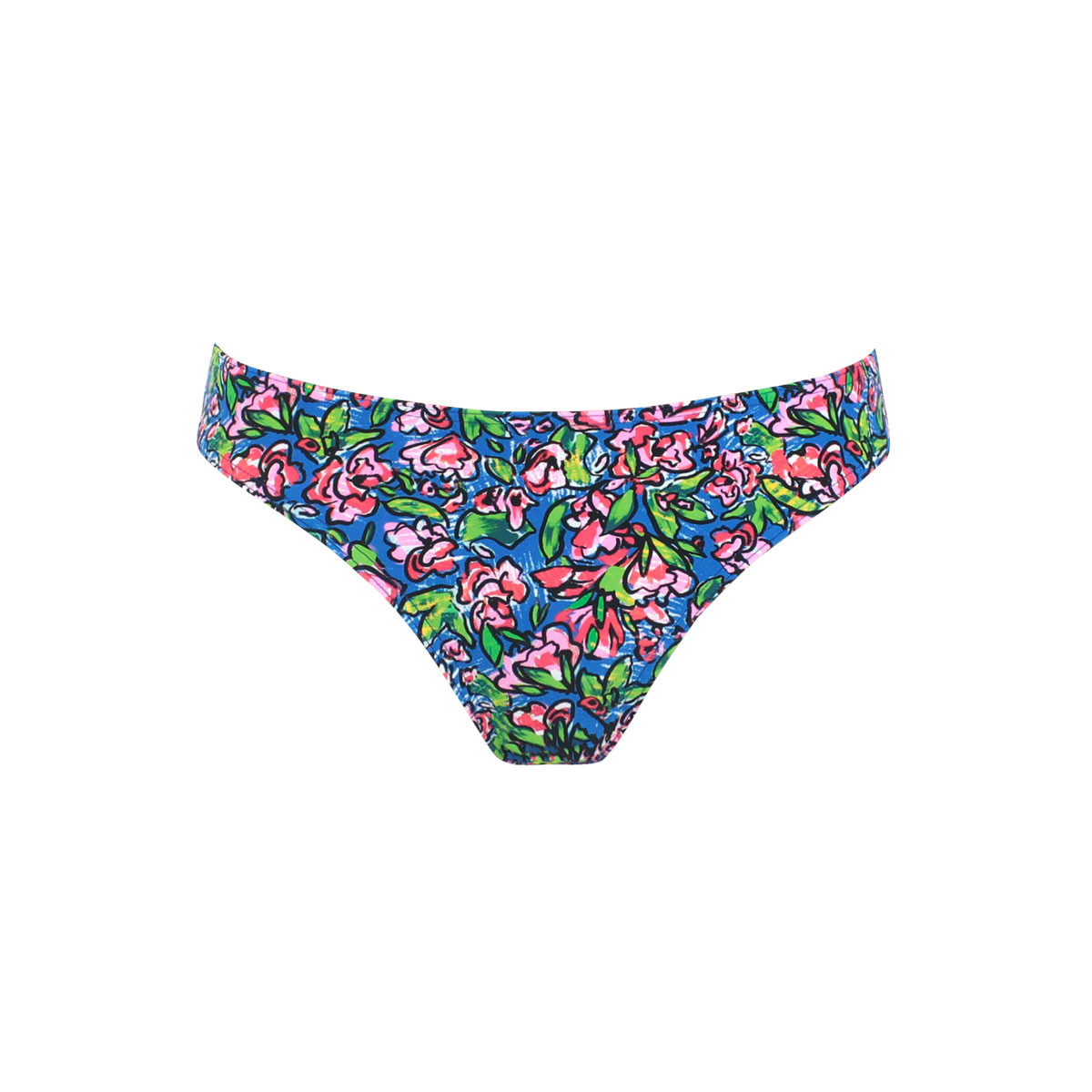 Bas de maillot coupe tanga FLORENZA bleu, LAURA BY JANINE ROBIN