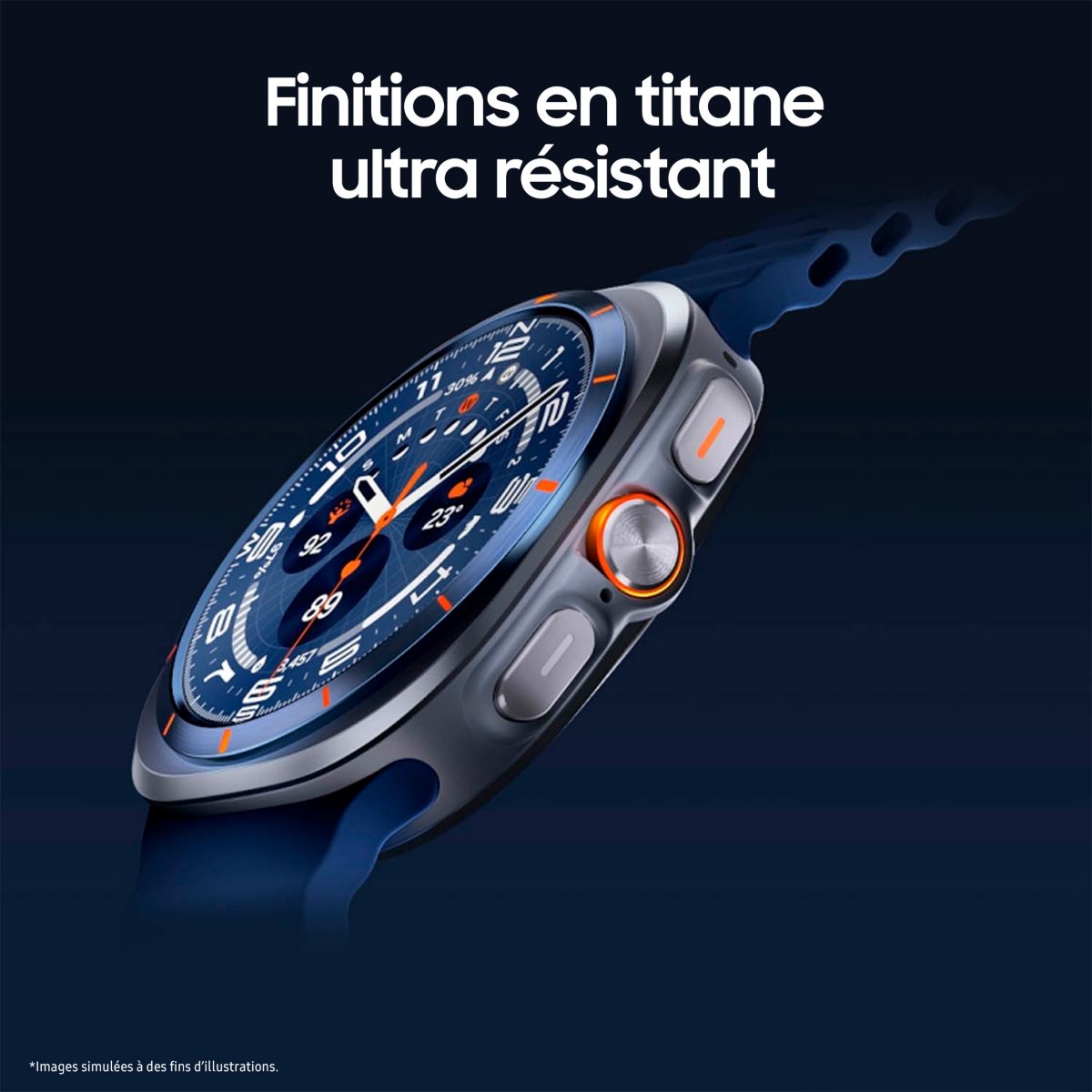 Montre connectée Galaxy Watch Ultra 2025 Gris Titane orange, SAMSUNG