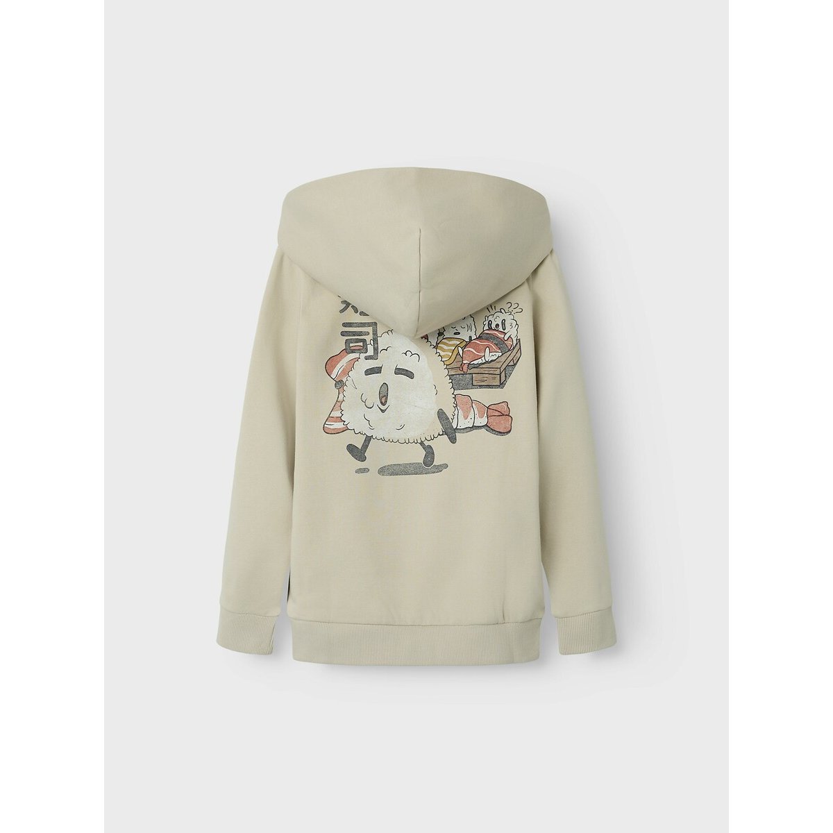 Hoodie met print op borst en rug beige , NAME IT