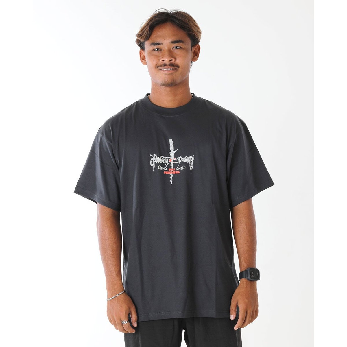 T-shirt Padang Cup 25 Barong noir délavé, RIP CURL