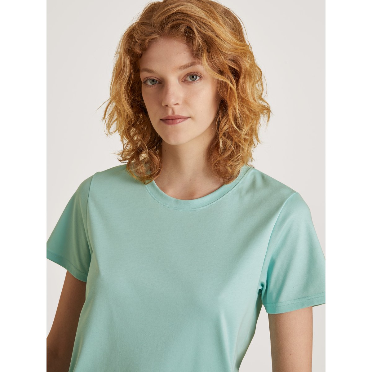 T-Shirt à manches courtes manches courtes Coton FAVOURITES bleu glacier, CALIDA