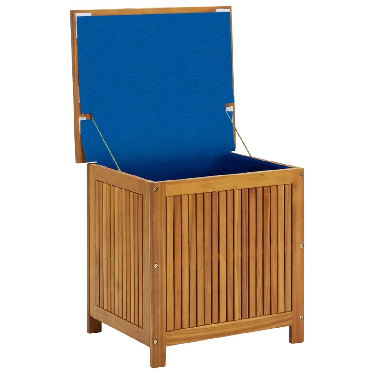 Boîte de rangement extérieure en acacia marron clair, HOME MAISON