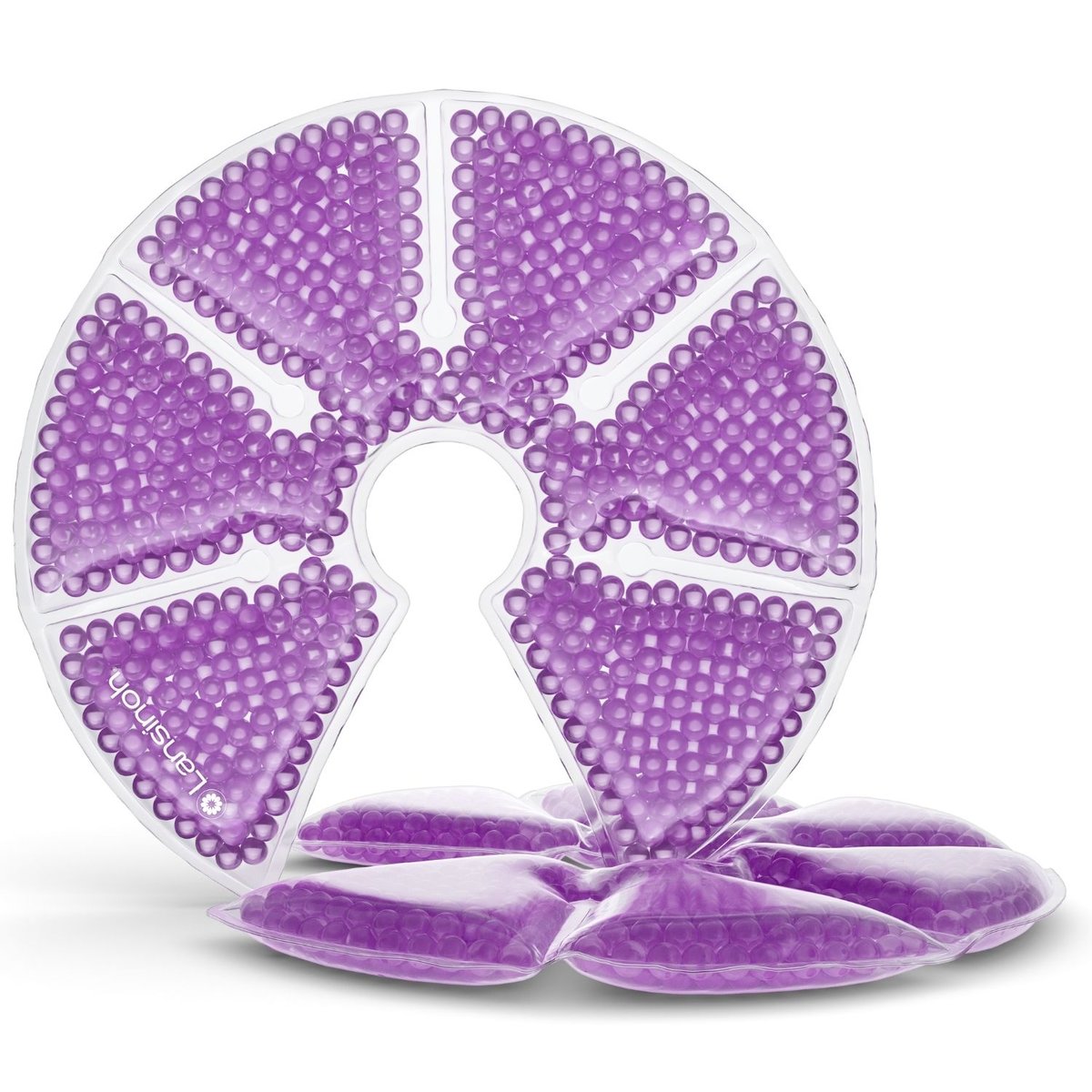 Compresses apaisantes Thermoperles 3 en 1 transparent, violet, LANSINOH