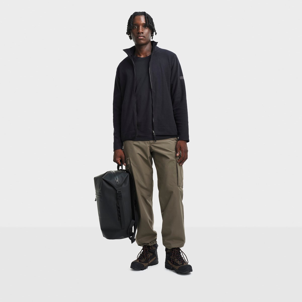 Veste polaire col montant fermeture éclair T-KIT noir, AIGLE