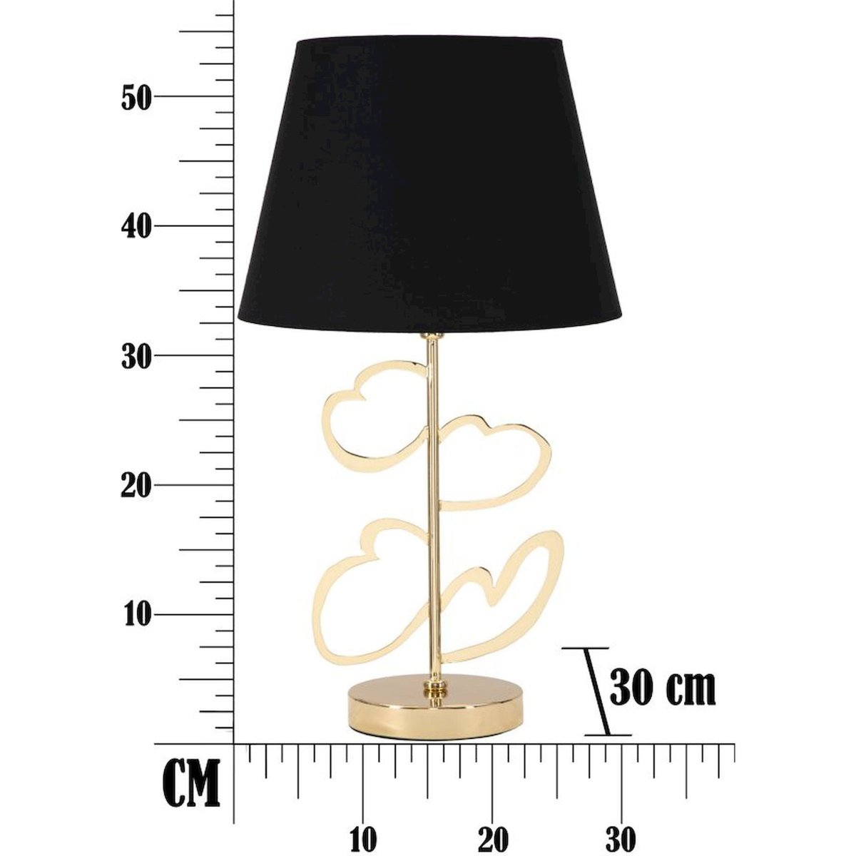 Lampe à poser géométrique en fer GLAM noir et doré, RECOLLECTION