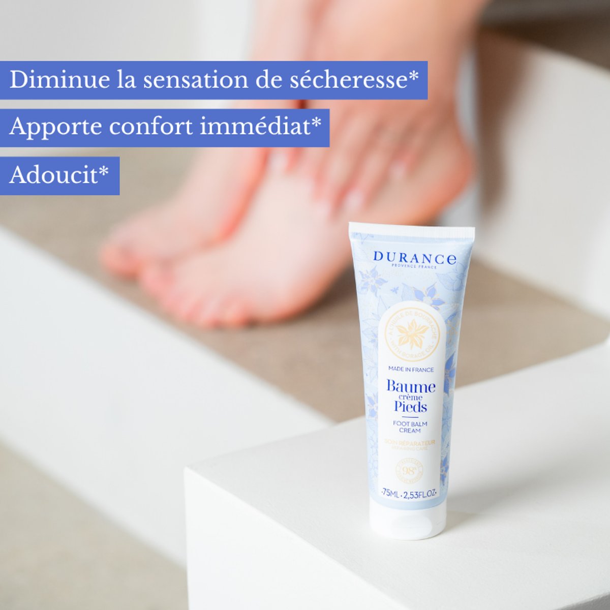Crème Pieds Réparatrice couleur unique, DURANCE