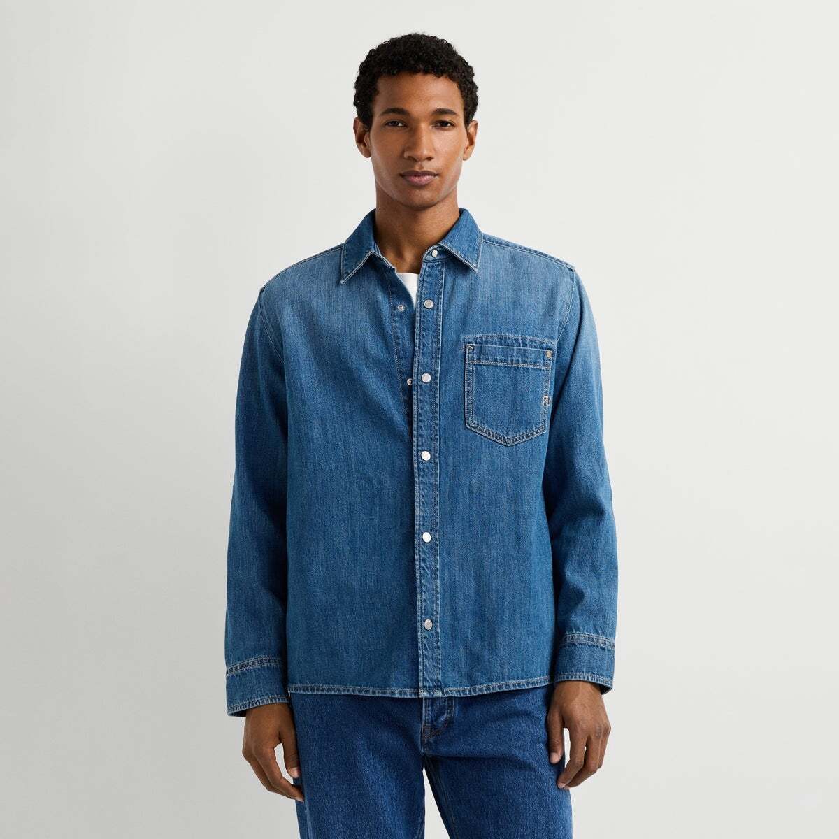 Surchemise À Coupe Décontractée En Denim 11oz bleu rigid denim, PEPE JEANS