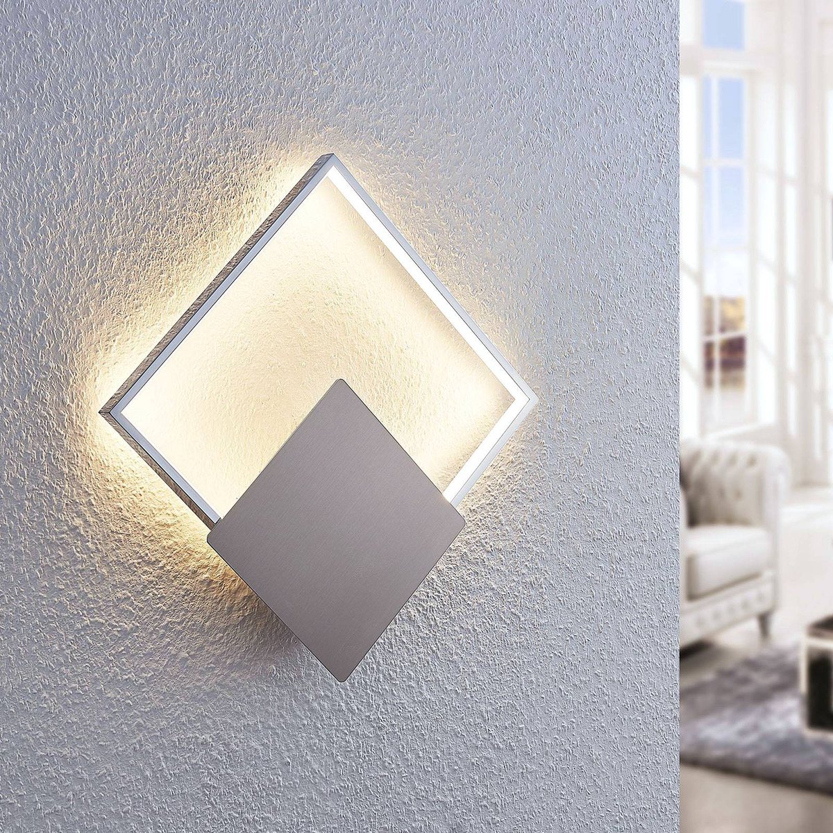 Applique moderneLED, Anays clair, chrome, crème, LINDBY