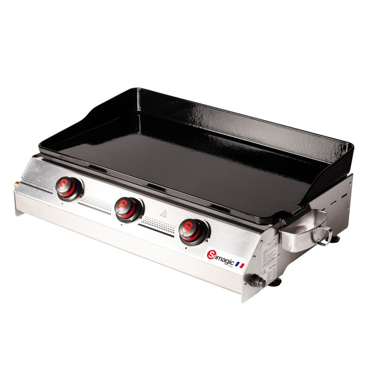 Plancha gaz à poser pour 20 convives gris clair, SOMAGIC