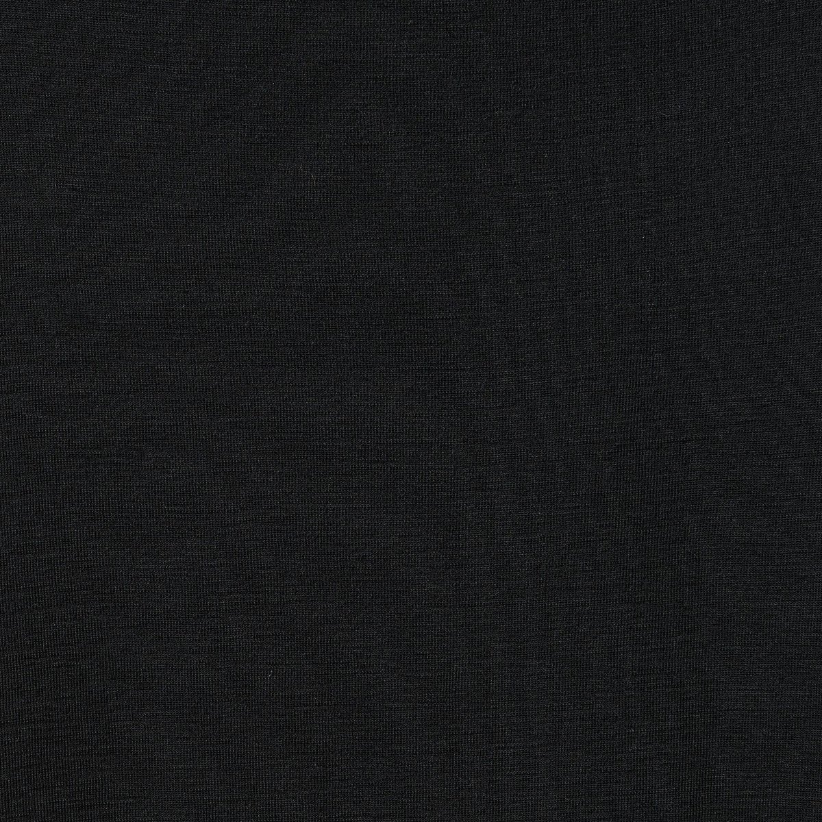 T-shirt manches longues col montant en laine mérinos noir, MONOPRIX