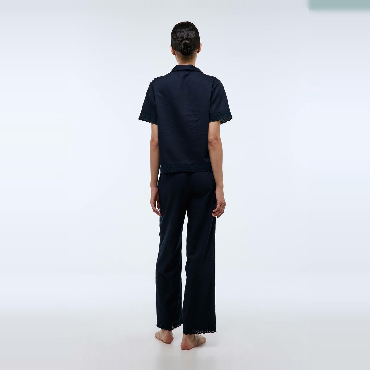 Pyjama uni en coton BIO GOTS denim, MONOPRIX