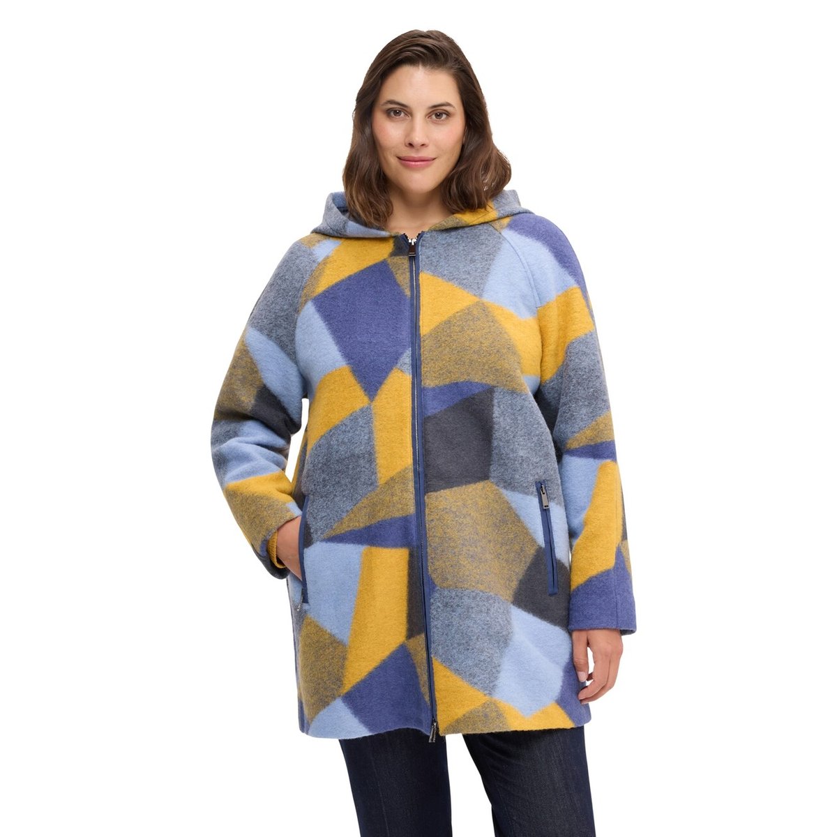 Manteau imprimé bleu, FIORELLA RUBINO