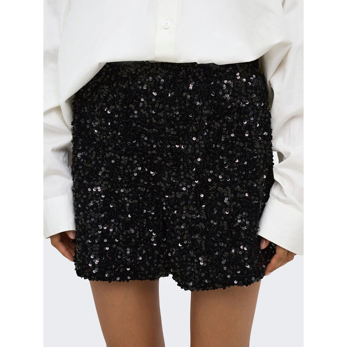 Short à sequins noir, ONLY