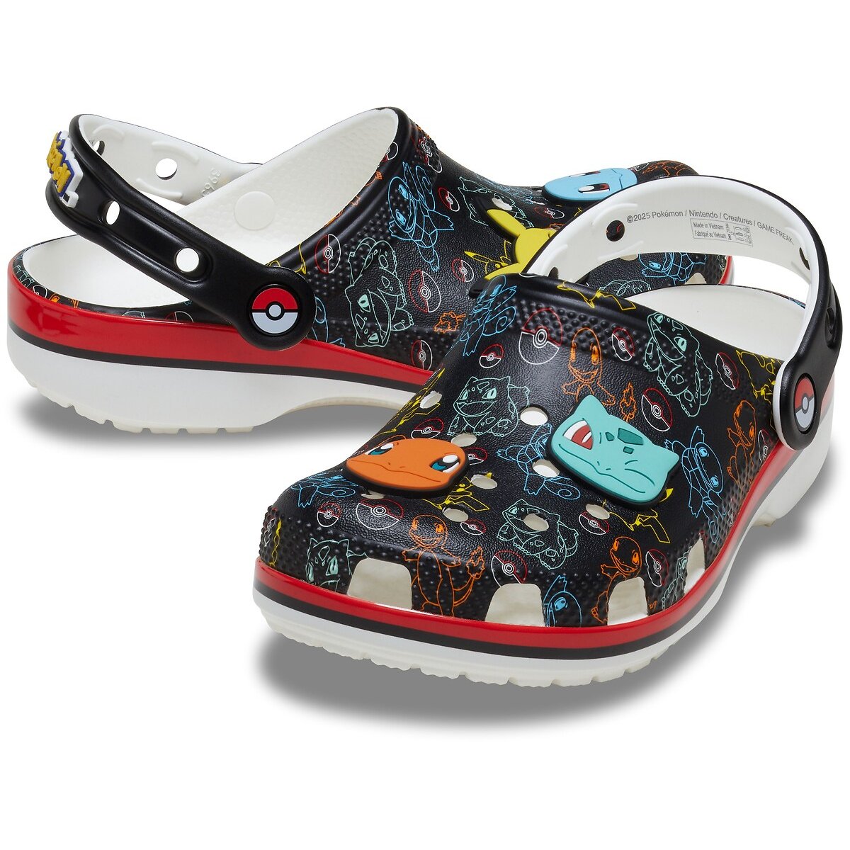 Klompen CLASSIC POKEMON bedrukt zwart, CROCS