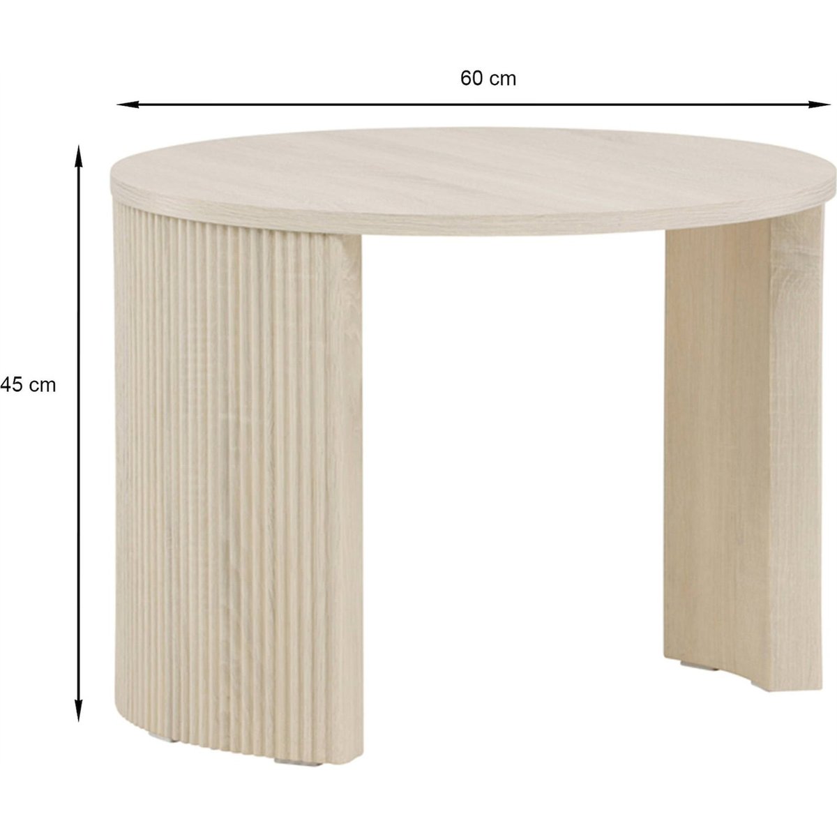 Table basse ronde bois collection COMITTY cachemire, RECOLLECTION