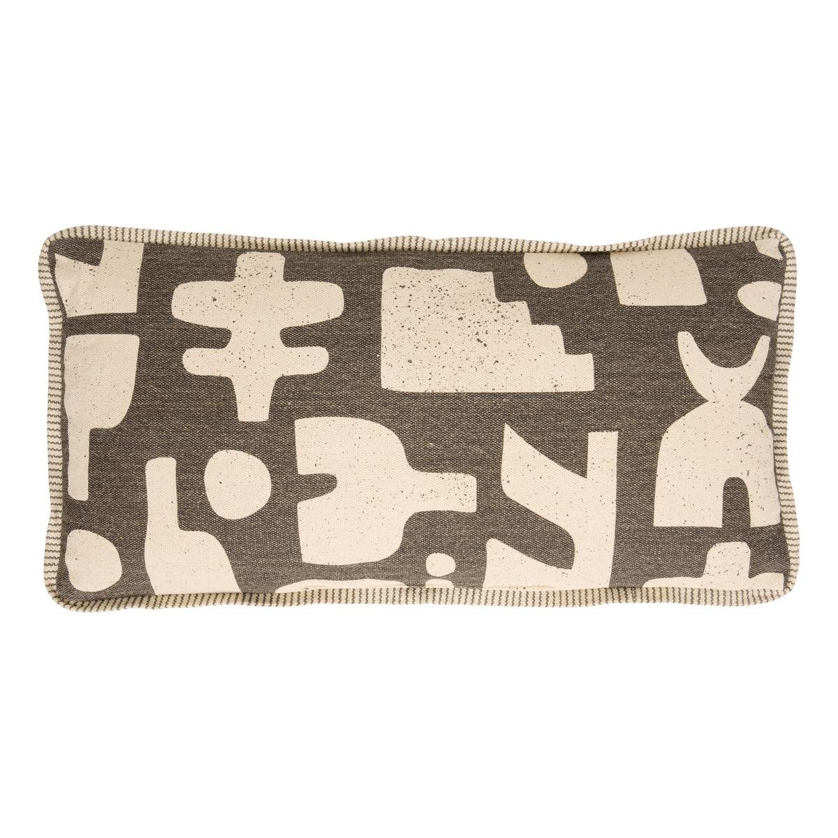 Coussin de dos rectangulaire NYERO vert kaki, ATMOSPHERA